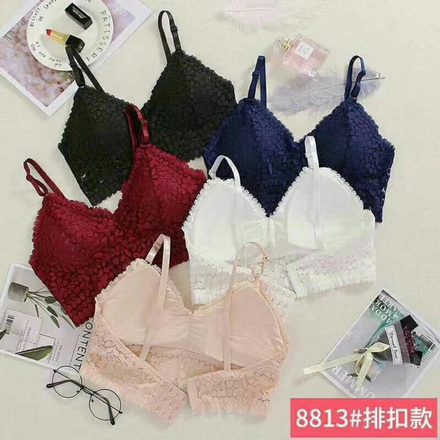 Áo bra ren nổi Sarah Lingerie móc cài sau lưng như hình