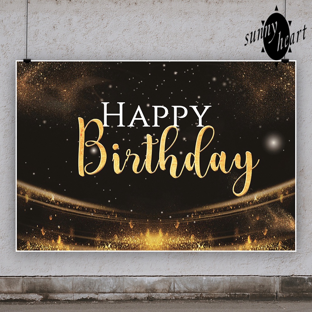 Phông Nền Vải Treo Trang Trí Tiệc Sinh Nhật In Chữ Happy Birthday Độc Đáo
