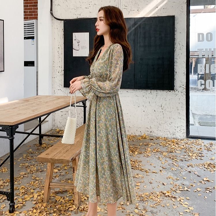 Đầm voan dài tay thời trang thanh lịch có size S-3XL dành cho nữ | BigBuy360 - bigbuy360.vn