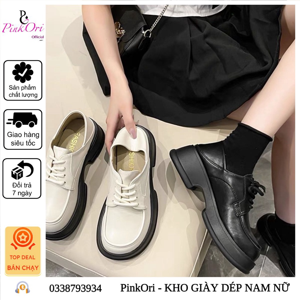 Giày Đốc sinh viên - nữ công sở cổ MiNa Hotren - PinkOri