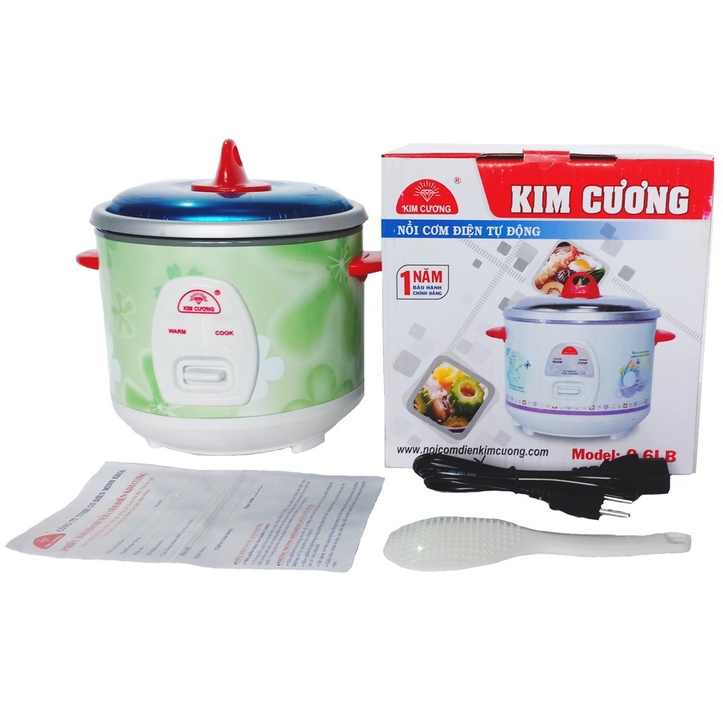 Nồi cơm điện 0.6 lít Kim Cương KC 0.6L