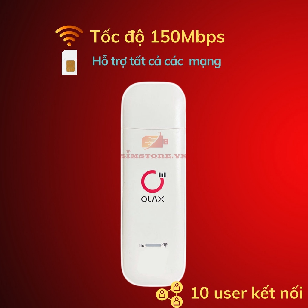 [Mã SKAM70K giảm 7% đơn 500k] Usb Phát Wifi 4G Olax, phát wifi từ sim 4G Olax U90 U80 Elite Tốc độ cao