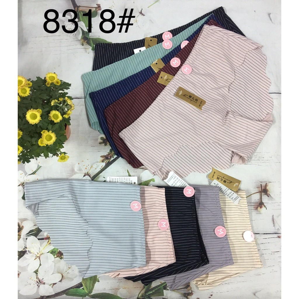 Quần Lót Nữ - 5 Quần Su Sọc Viền Đùi Gợn Sóng - Mã 8318