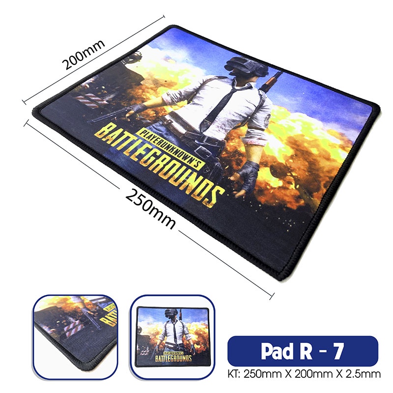 Mousepad game R7 nhiều hình Game (25 x 20 x 0.25cm)