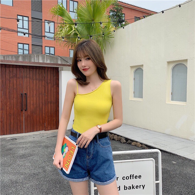 Áo crotop chéo vai Forgirl điệu đà phpng cách Hàn Quốc