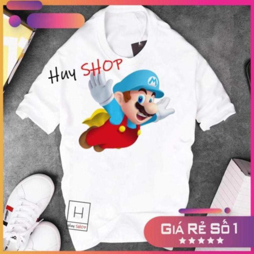 Áo thun Mario Cute dễ thương - Áo thun Hàn Quốc Unisex - Áo thun tay lỡ - Áo thun cặp đôi - Áo thun Hàn Quốc 107