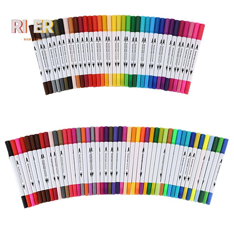 Bộ 48 bút màu hai đầu ngòi mảnh cho người lớn vẽ sách tô màu / tạp chí / ghi chú / viết kế hoạch / dự án nghệ thuật
