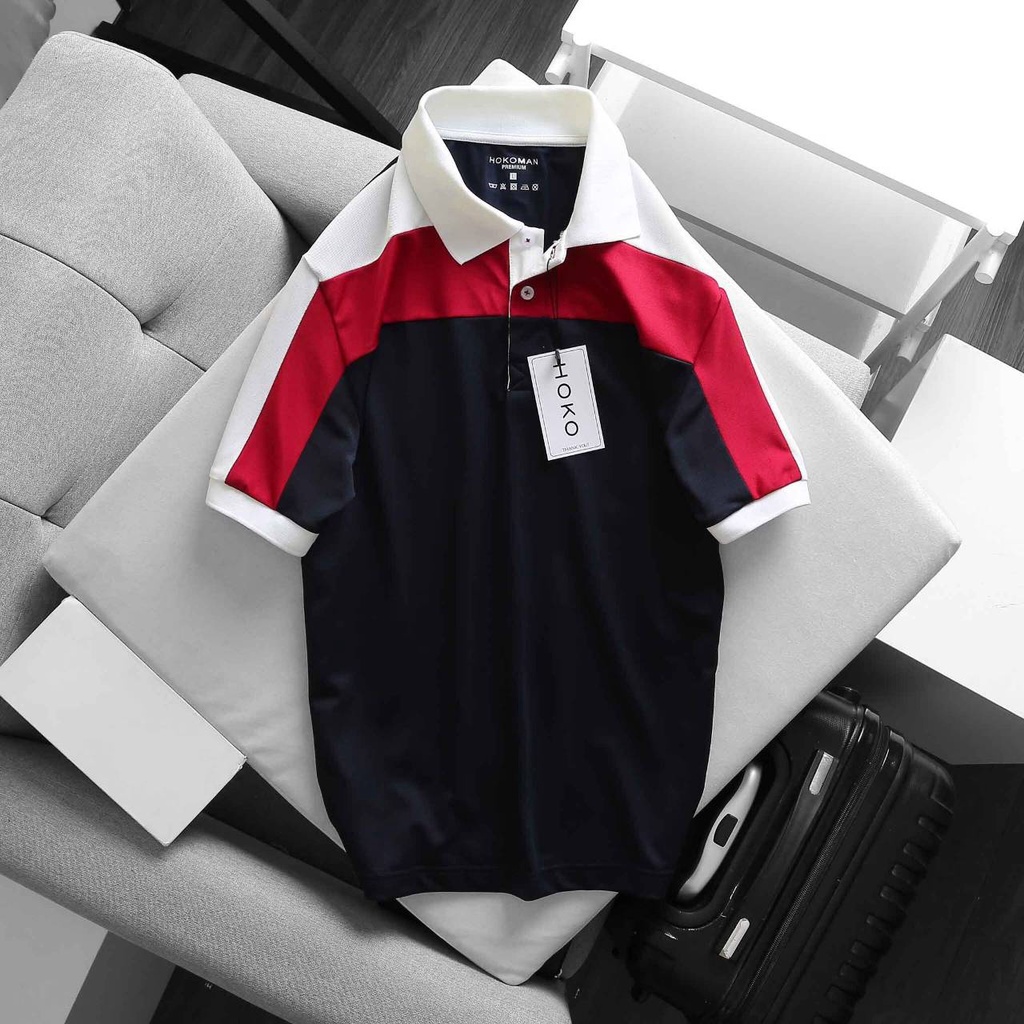 Áo Polo nam cao cấp cổ UP SIZE XXL 82kg  phối sọc form ôm dáng chuẩn đẹp chất thun lạnh cotton thoáng mát | BigBuy360 - bigbuy360.vn