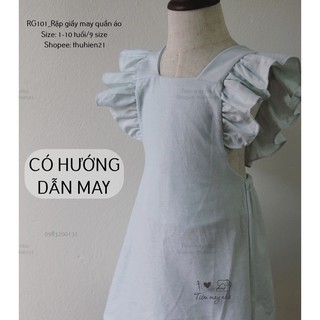 RG101_Rập giấy may váy yếm bé gái