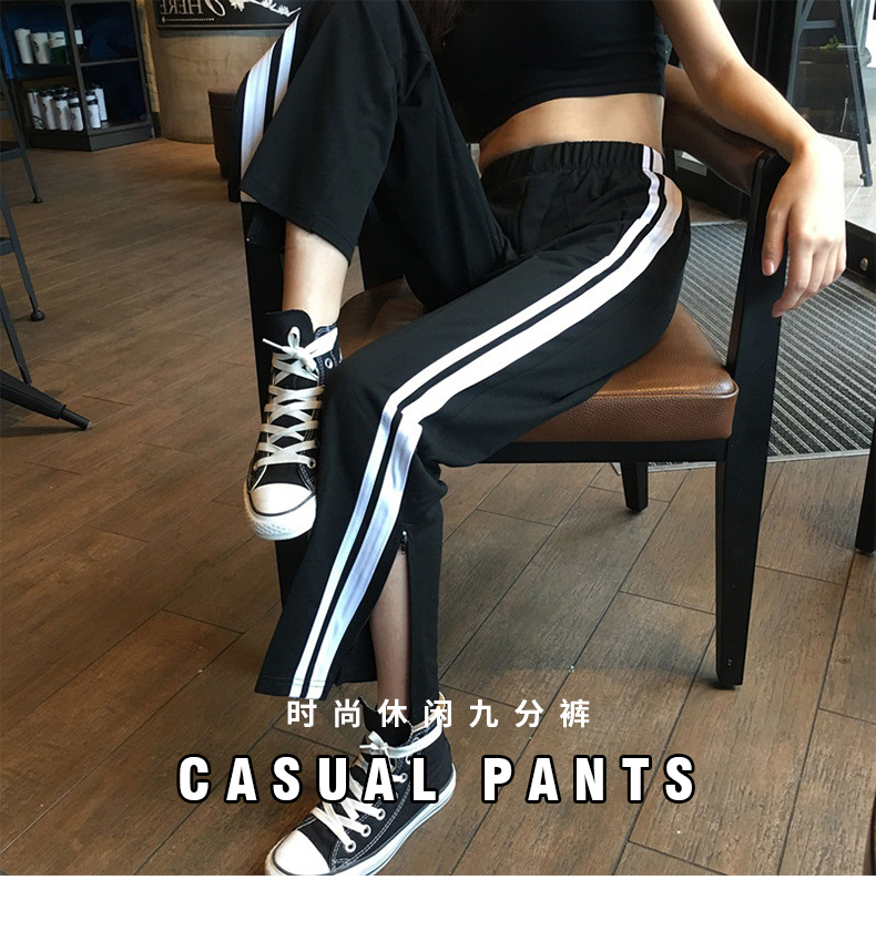 Quần Thể Thao Ống Rộng Xẻ Tà Cá Tính Dành Cho Nữ 1002 | BigBuy360 - bigbuy360.vn