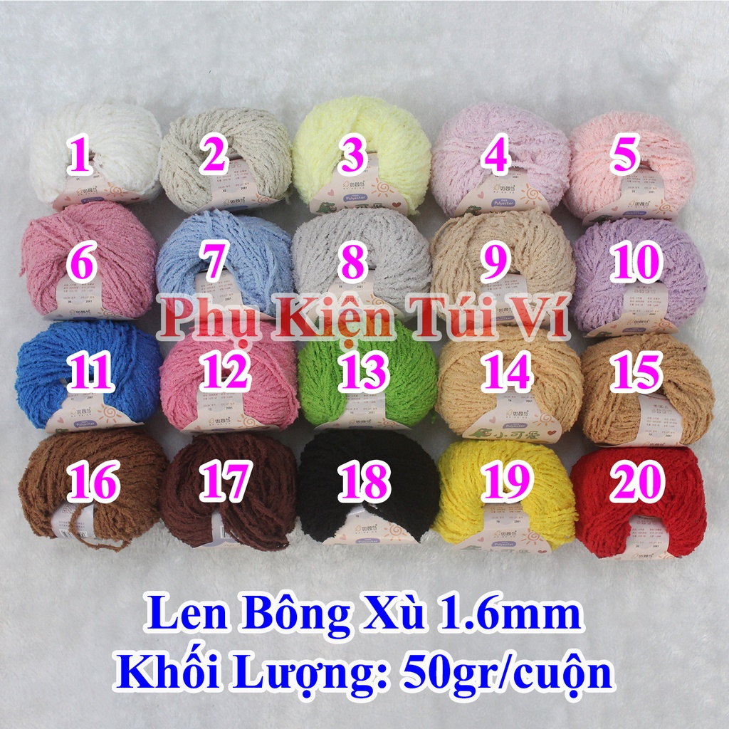 Len Bông Xù 1.6mm -28k/cuộn 50g