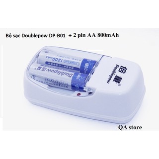 Combo sạc Doublepow DP-B01 và 2pin Doublepow AA 800mAh