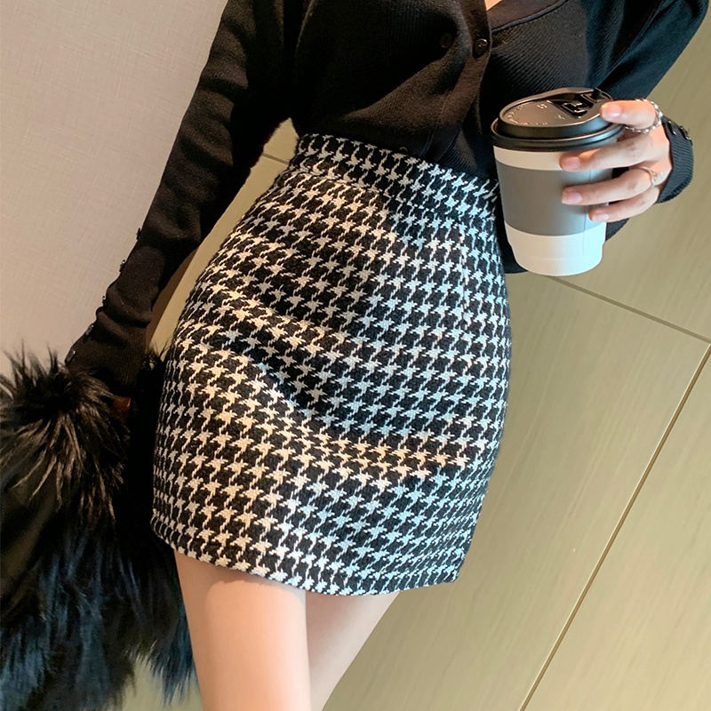 Porozi  Chân váy chữ A  lưng cao phong cách Hàn Quốc thời trang cho nữ