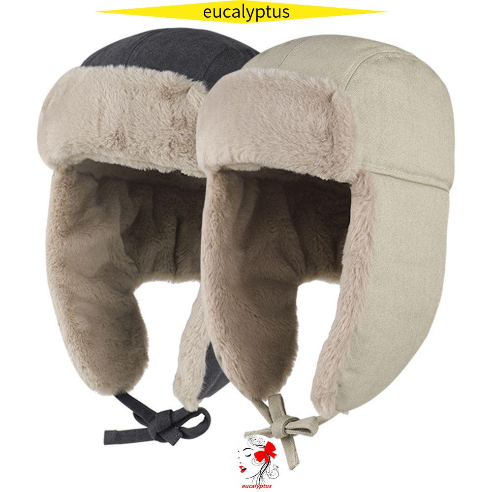 Mũ Balaclava Lông Giả Dày Dặn Che Tai Giữ Ấm Chống Gió Chống Tuyết Mùa Đông Đa Màu Sắc Cho Nam Và Nữ