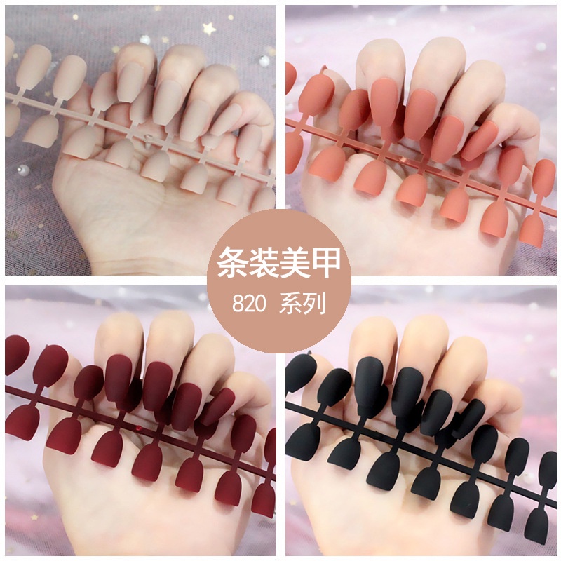 Móng Tay Giả Dáng Dài Màu Mờ Thời Trang Cho Nữ