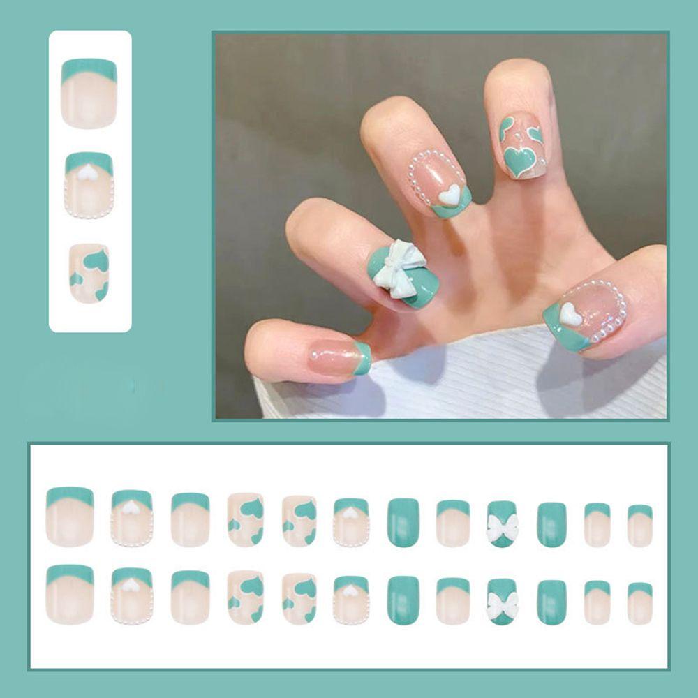 Hộp 24 Móng Tay Giả Ngắn Che Phủ Toàn Diện Chất Lượng Cao MIHAN1