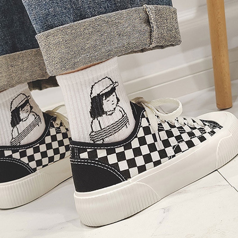 Giày Lười Vải canvas Họa Tiết Kẻ Sọc Phong Cách Hàn Quốc Thời Trang Mới 2022 Cho Nữ
