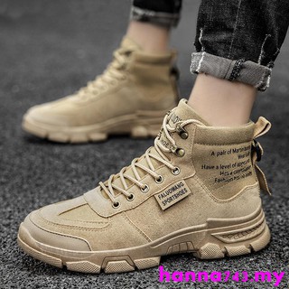 Giày Bốt Martin Cổ Cao Chống Mài Mòn Mẫu Mới Thời Trang Đi Mô Tô Cho Nam