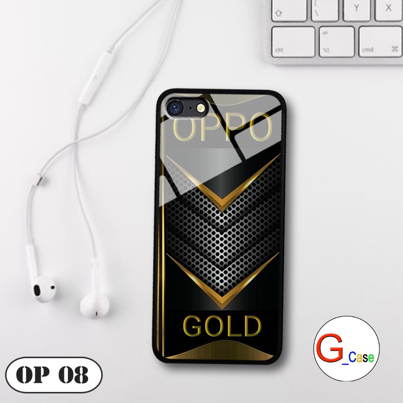 Ốp lưng Oppo A71-lưng kính in logo hãng điện thoại