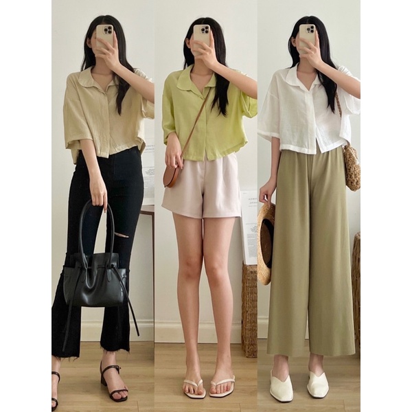 Áo sơ mi croptop _ A0451