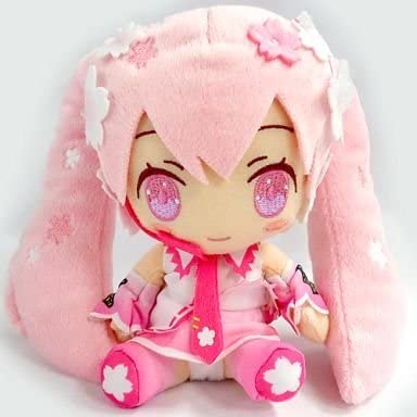 [TAITO] Gấu bông doll nhỏ Vocaloid Sakura Miku Hatsune Plush Pink Smiling ver chính hãng Nhật Bản