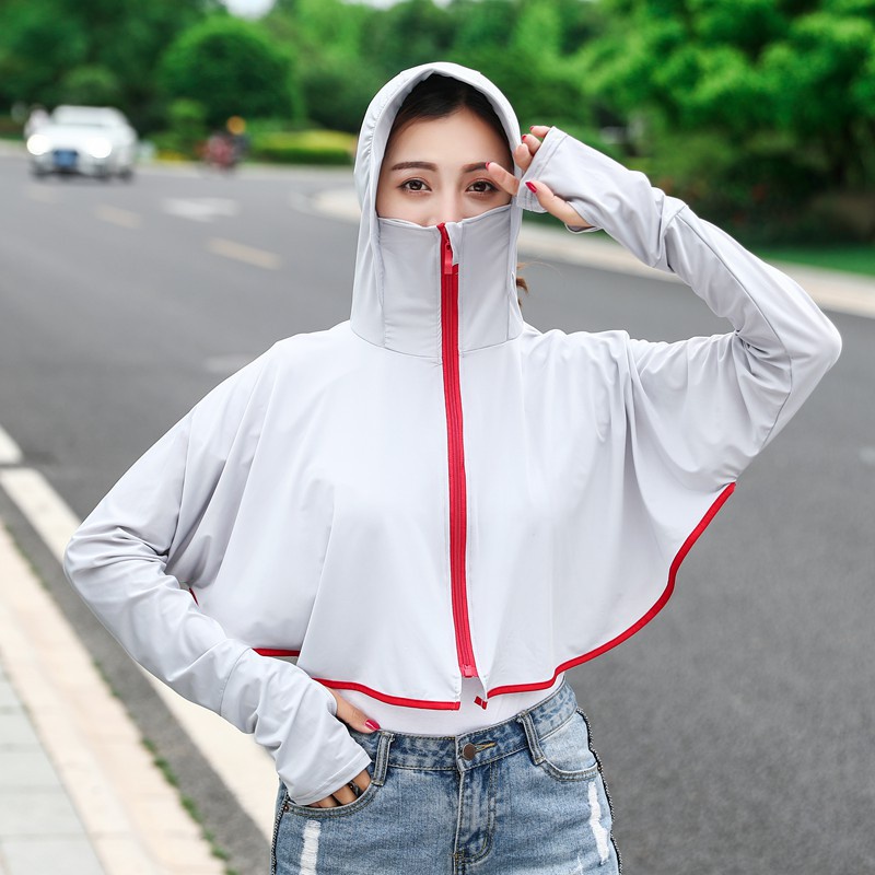 Quần áo chống nắng dài tay cho phụ nữ, quần áo chống nắng băng lụa phong cách mới mùa hè, che nắng, chống tia cực tím, thoáng khí | BigBuy360 - bigbuy360.vn