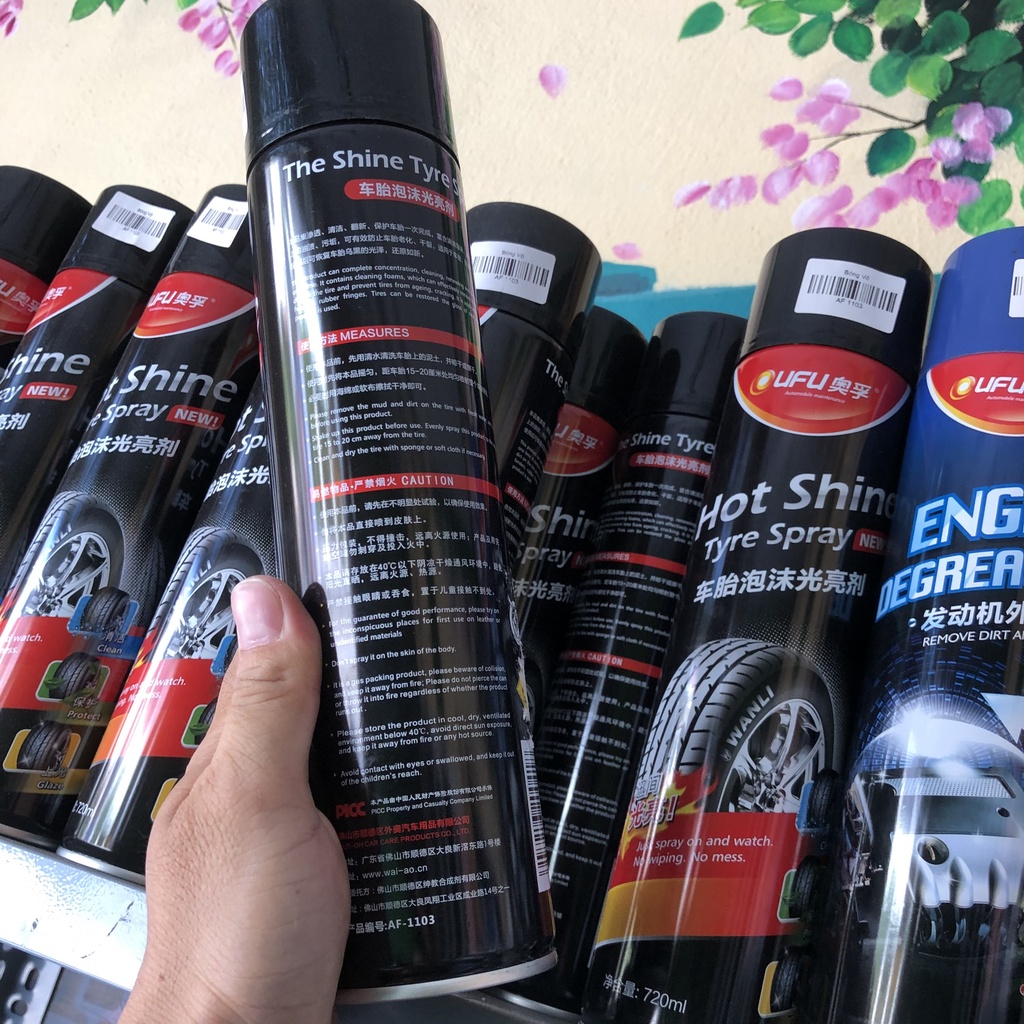 DUNG DỊCH XỊT BÓNG, BẢO DƯỠNG VỎ XE/ LỐP XE BỌT TUYẾT