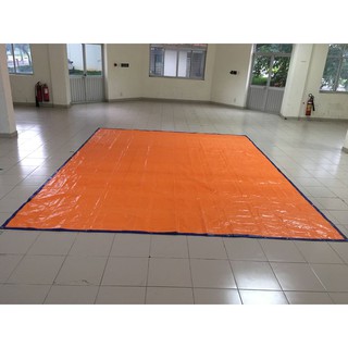 Tấm bạt may sẵn, kích thước 2 x 3m, màu xanh - cam, không thấm nước