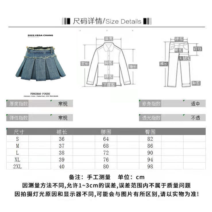 Bán Chạy!F &amp; X Quần Short Denim Xếp Ly Viền Xếp Ly Cá Tính Thời Trang Mùa Hè Hàn Quốc Ngọt Ngào Cho Nữ