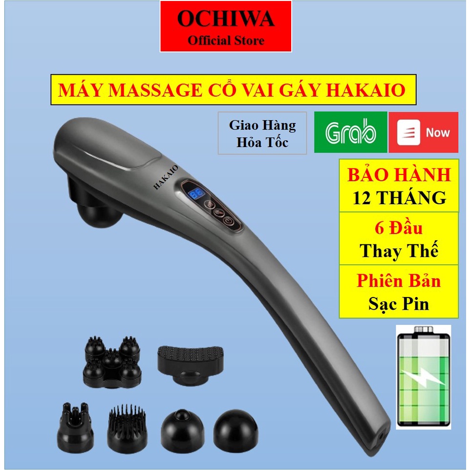 Máy massage cầm tay Ochiwa Đa Năng cao cấp Bảo hành 12 tháng mát xa chuyên sâu cho Cổ, Vai Gáy, Bụng, Lưng, Cánh tay