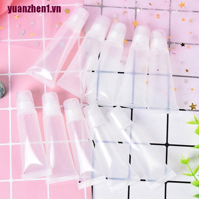 Set 10 Ống Rỗng Trong Suốt Đựng Son Dưỡng Môi yuanzhen1