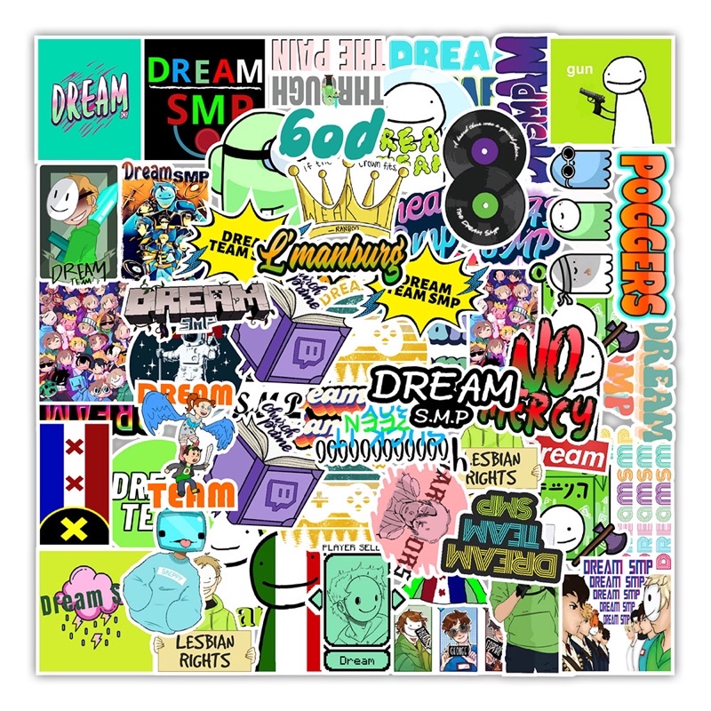 Hình Dán Sticker DREAM Chống Nắng, Chống Nước Dán Mũ Bảo Hiểm, Vali, Điện Thoại