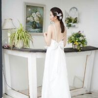 (free chỉnh sửa váy) Dạ hội yếm hở lưng kết nơ