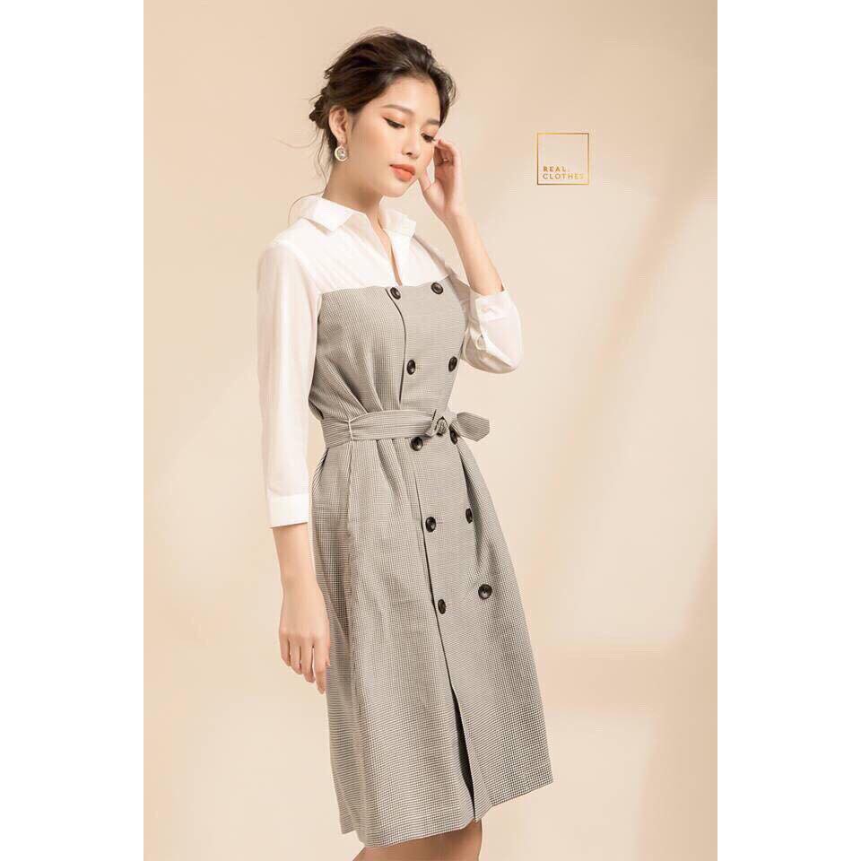 Thanh lý đam sơmi sọc phối trắng