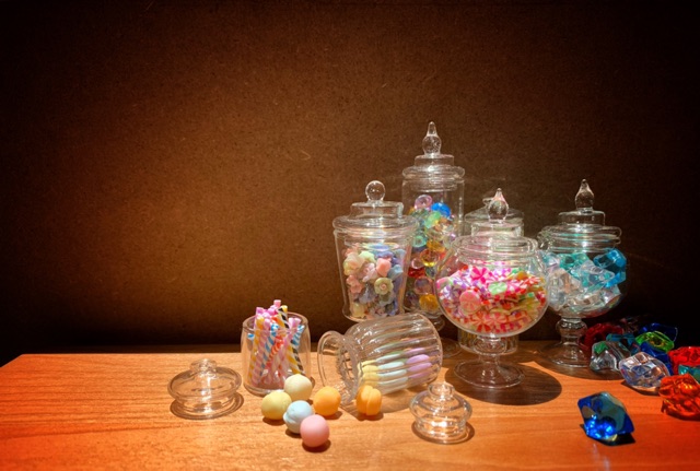 Charm Siêu mini trang trí chai lọ nhà dollhouse bánh kẹo