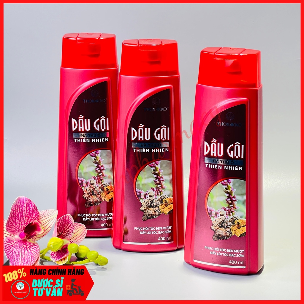 Dầu gội đầu THORAKAO Hoa bưởi/ Bồ kết/ Hà thủ ô/ Chanh sả bạc hà 400ml - Minpharmacy