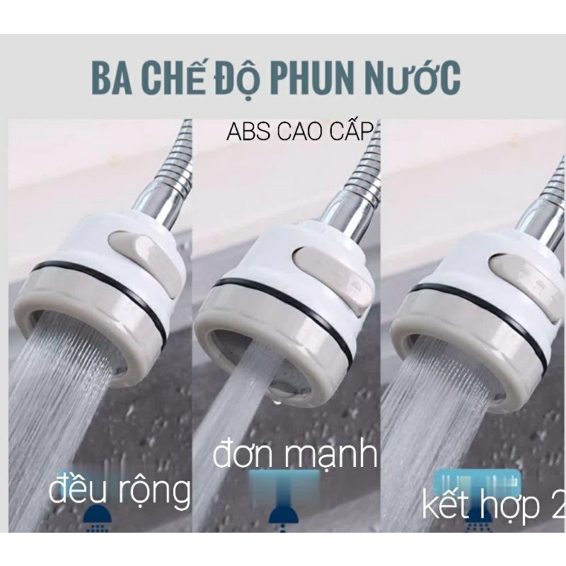 ĐẦU VÒI NỐI RỬA BÁT TĂNG ÁP XOAY 360 ĐỘ - Vòi Nước Tăng Áp lực Cho Bồn Rửa Chén