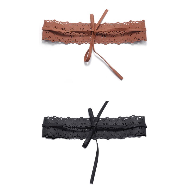 Thắt Lưng Da Bản To Đục Lỗ Thời Trang Cho Nữ