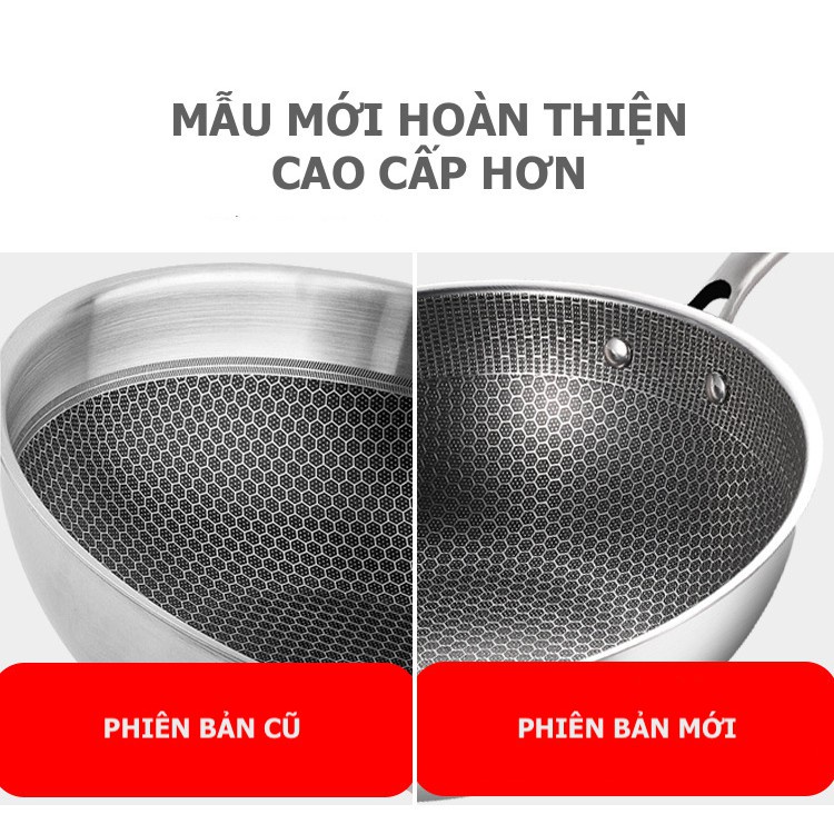 Chảo chống dính vân tổ ong sâu lòng size 32cm, chống dính, phù hợp mọi loại bếp