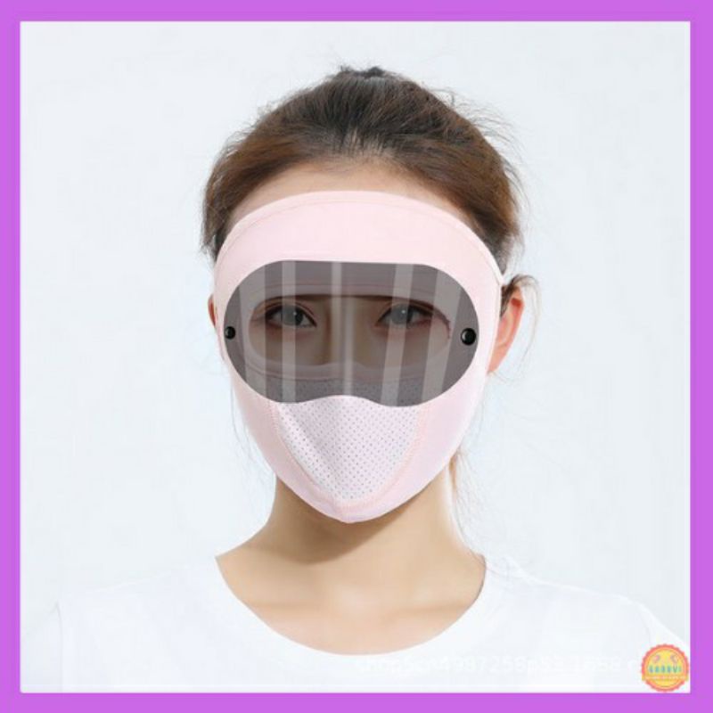 Khẩu trang mặt nạ ninja có kính chống nắng, tia uv vải thun lạnh thoáng mát