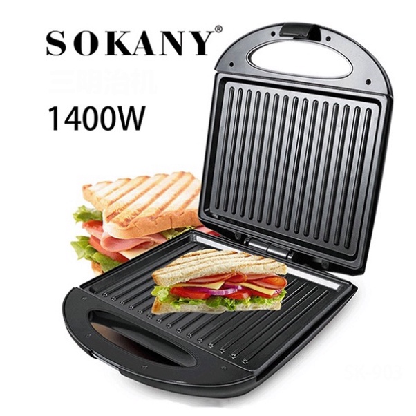 Máy Kẹp Ép Bánh Mì Sandwich, Bánh Mì Dài Đôi SOKANY