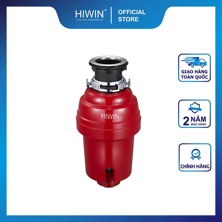 Máy xử lý rác xay rác nhà bếp cao cấp màu đỏ công suất 600W HIWIN LJ-600R