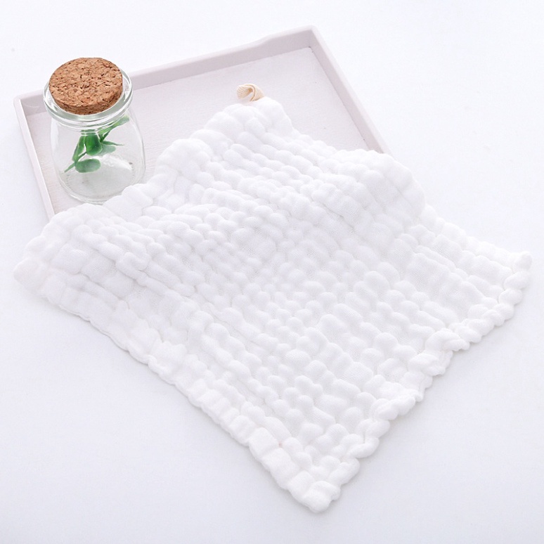 Khăn mặt xô 6 lớp cho bé - Khăn sữa cho bé 6 lớp màu trơn dày dặn