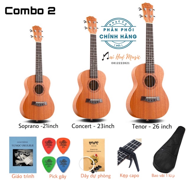 Đàn Ukulele Tenor chính hãng BWS gỗ mahogany