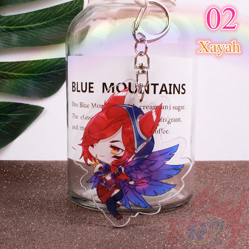 >Ready Stock< ❀ League of Legends Móc khóa ❀ Q LOL Games Hero Figures KeyRing Pendant Gifts