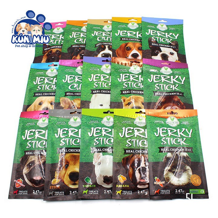 Bánh thưởng cho chó Jerky 70gr nhiều vị