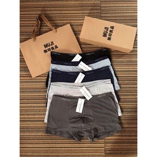 Quần lót đùi nam Boxer xuất Nhật bản vải cotton lạnh cao cấp co giãn 4 chiều