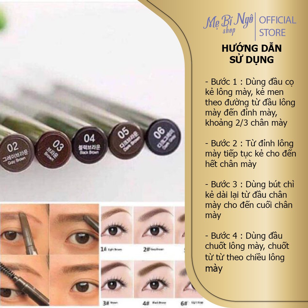 [HÀNG AUTH] CHÌ KẺ MÀY THE FACE SHOP - Chì Kẻ Mày 2 Đầu The Face Shop Designing Eyebrow Pencil