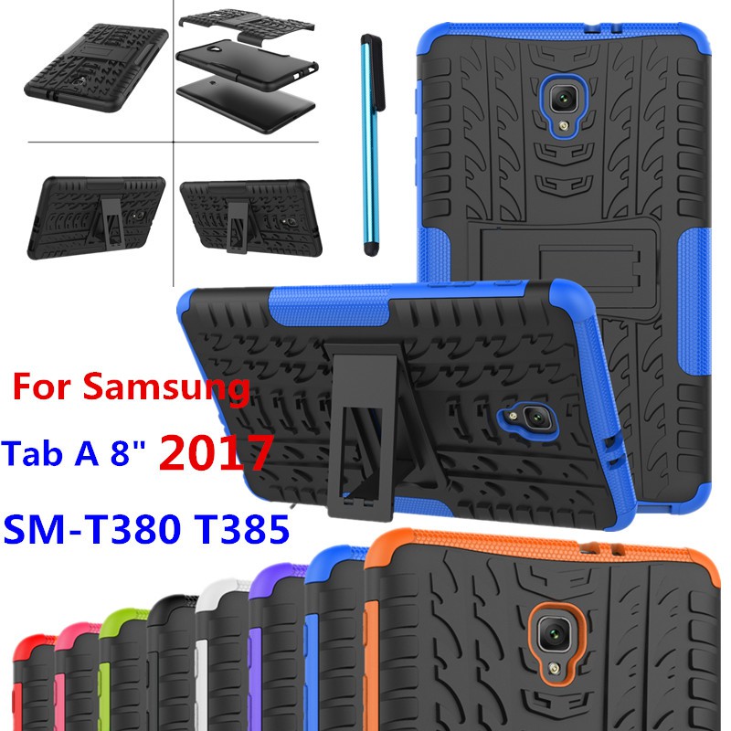 Ốp Lưng Silicone Chống Sốc Có Giá Đỡ Cho Samsung Galaxy Tab A 8.0 2017 Sm-T380 T385