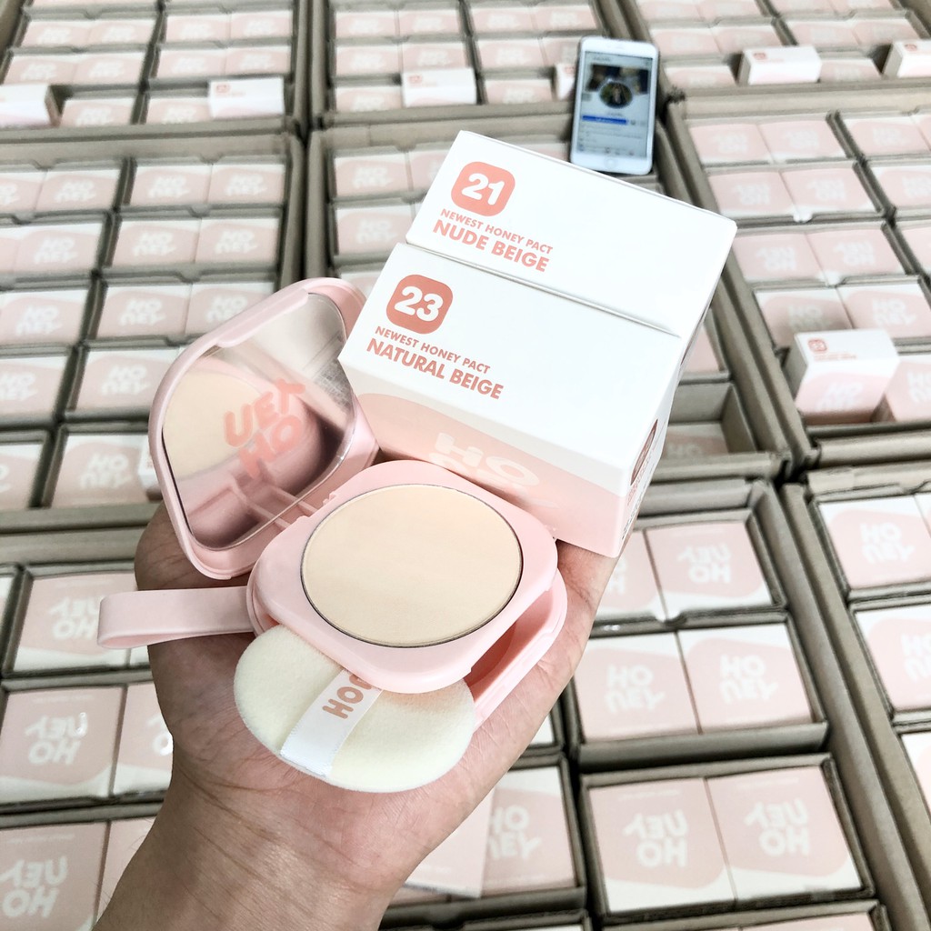 {XẢ KHO SỈ} Phấn Nén Siêu Mịn Kiềm Dầu IPKN Newest Honey Pact 13.5g